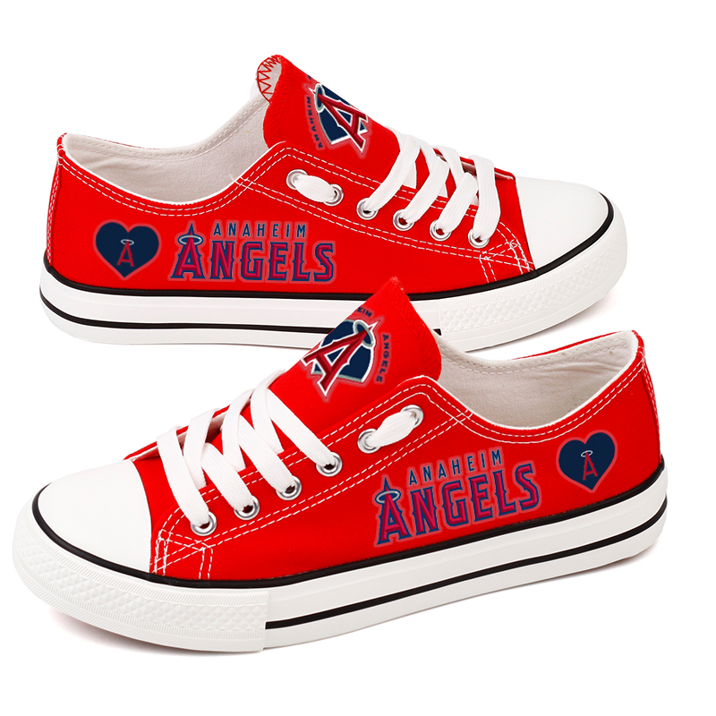 Women's Los Angeles Angels Repeat Print Low Top Sneakers 003